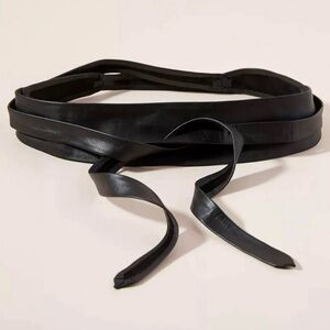 Ada Black Leather Wrap Belt- Like New